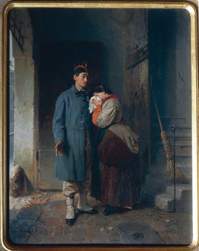 The Departure of the 1866 Conscripts by Gerolamo Induno
