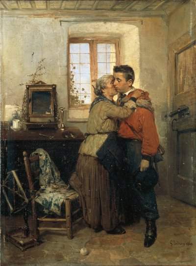 The Departure of the Garibaldino by Gerolamo Induno