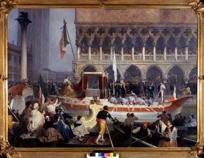 The Entry of Vittorio Emanuele II (Victor Emmanuel) (1820-1878) in Venice. Painting by Gerolamo Induno (1827-1890). Museum of the Risorgimento Milan by Gerolamo Induno