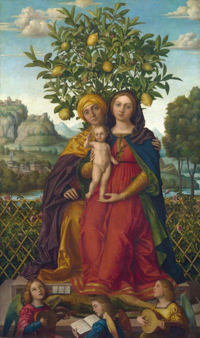 The Virgin and Child with Saint Anne by Gerolamo dai Libri