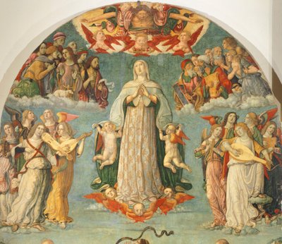 Detail from Assumption of Virgin, by Girolamo di Benvenuto by Gerolamo di Benvenuto