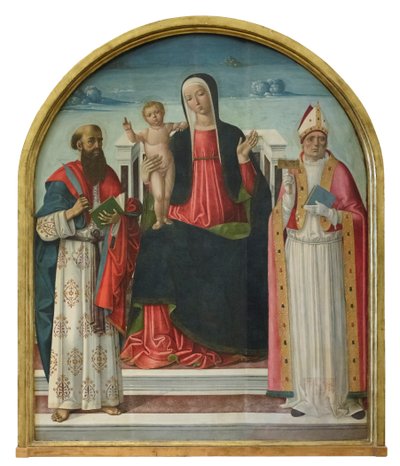 Madonna with Child Enthroned and Saints Bartholomew and Blaise, c.1510-15 by Gerolamo di Benvenuto