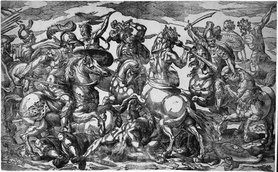 Battle of the Lapiths and Centaurs, c.1600 by Geronima Cagnaccia Parasole