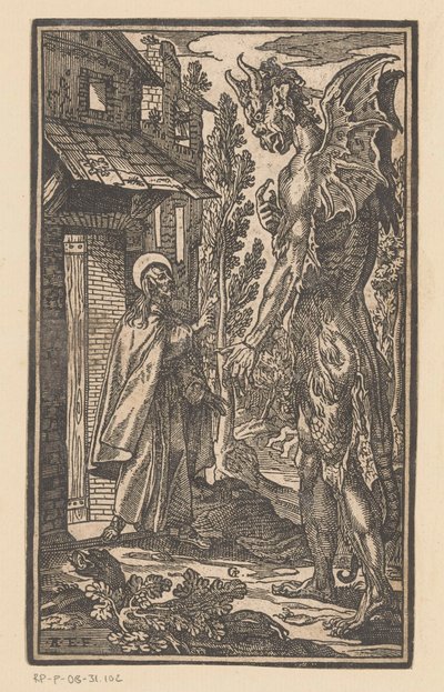 Temptation of a Saint by the Devil by Geronima Cagnaccia Parasole