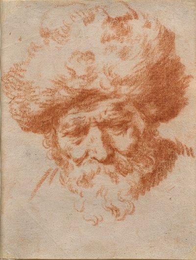 An Allegory of Winter: Head of an Old Man Wearing a Fur Cap by Gerrit Adriaensz (attr.to) Berckheyde