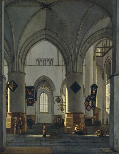 Interior View of St. Bavo Church, Harlem by Gerrit Adriaensz Berckheyde