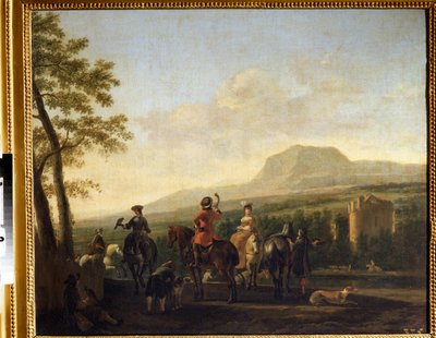 Falconry by Gerrit Adriaensz Berckheyde