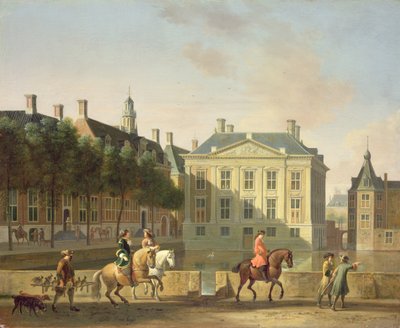 The Mauritshuis from the Langevijverburg, The Hague, with Hawking Party in the Foreground by Gerrit Adriaensz Berckheyde