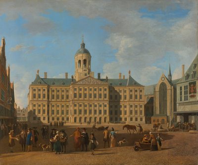 The City Hall on Dam Square in Amsterdam by Gerrit Adriaenszoon Berckheyde