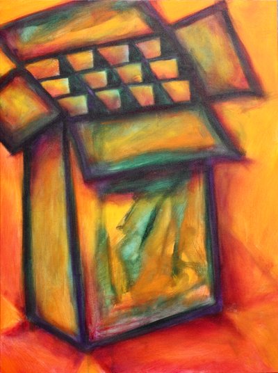 Yellow Box on Yellow, 2022 by Gerrit Greve