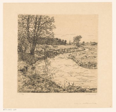 At the Hattemerbeek by Gerrit Haverkamp (signed by artist)