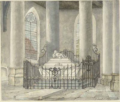 Tomb Monument of Catharina Alida van der Dussen in a Church in Culemborg by Gerrit Lamberts