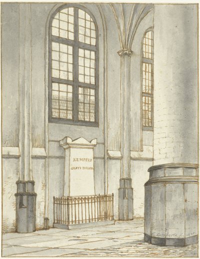 Tomb Monument of J.M. Kemper, in the Pieterskerk in Leiden by Gerrit Lamberts