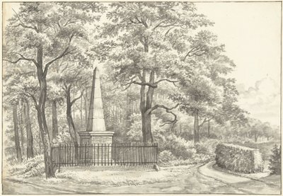 The Monument for Witte van Haemstede, Erected in 1817 by David Jacob van Lennep at the Huis te Manpad in Heemstede by Gerrit Lamberts