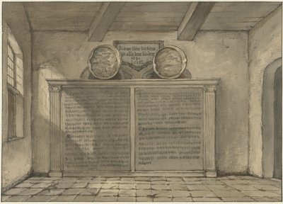 Two Copper Basins in the Church at Loosduinen by Gerrit Lamberts