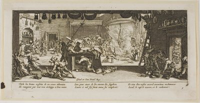 Plundering a Large Farmhouse, plate five from The Large Miseries of War by Gerrit Lucasz van Schagen