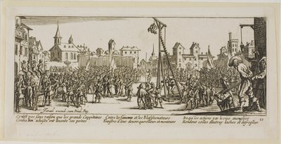 The Strappado, plate ten from The Large Miseries of War by Gerrit Lucasz van Schagen