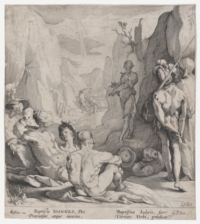 St. John the Baptist Preaching, 1593 by Gerrit Pietersz Sweelink