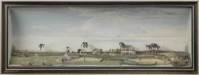 Diorama of the Zeezigt Coffee and Cotton Plantation in Suriname, c.1815-21 by Gerrit Schouten