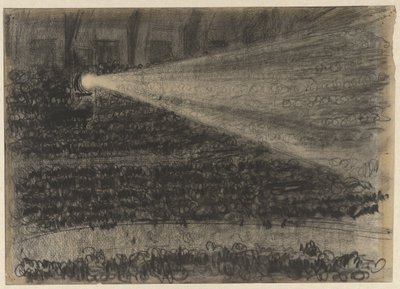 Spotlight over the spectators in the stands of Circus Carré by Gerrit Willem Dijsselhof