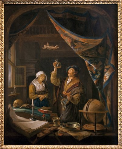 The Doctor in Urine - from a Painting by Gerard Dow by Gerrit Dou