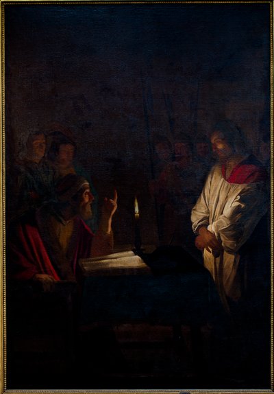 Jesus before Pilate by Gerrit van (after) Honthorst