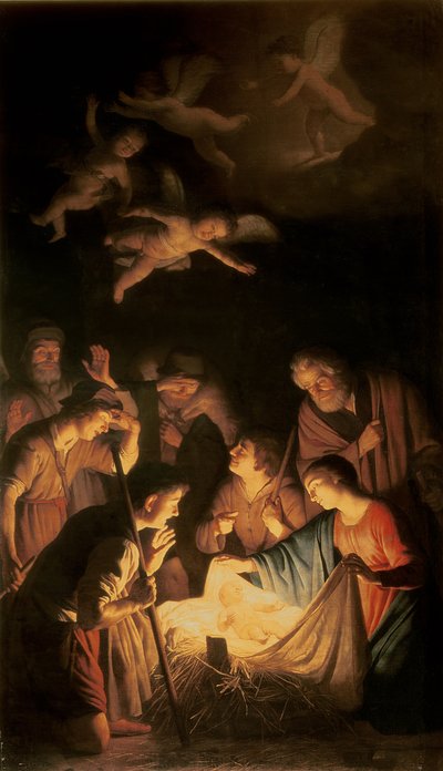 Adoration of the Shepherds by Gerrit van Honthorst
