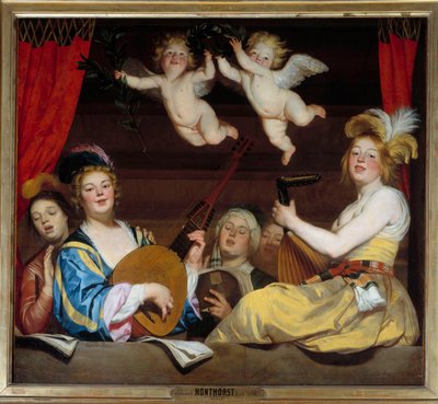 The Concert, Painting by Gerrit Van Honthorst by Gerrit van Honthorst