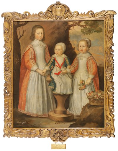 Portrait of the Three Children of George Preston of Holker by Gerrit van Honthorst