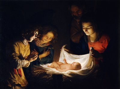 The Adoration of the Christ Child, c. 1620 by Gerrit van Honthorst
