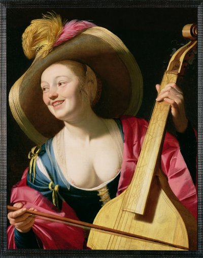 The Viola-da-gamba Player by Gerrit van Honthorst