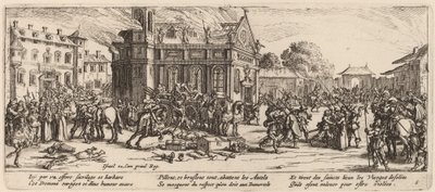 Destruction of a Convent by Gerrit van Schagen after Jacques Callot
