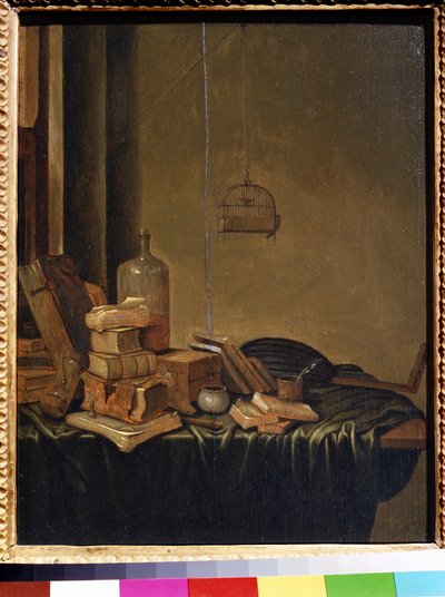 Still Life with Books by Gerrit van Vucht