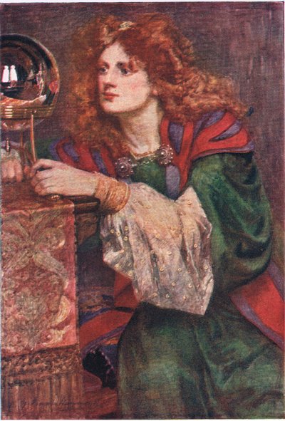 Britomart Espies the Mirror, Stories from the Faerie Queen Published by George Harrap and Company by Gertrude E. Demain (after) Hammond