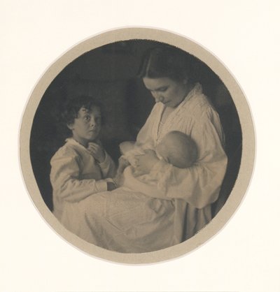 Nancy, Paul (at 3 1/2) and Claire (at 5 months) by Gertrude Käsebier