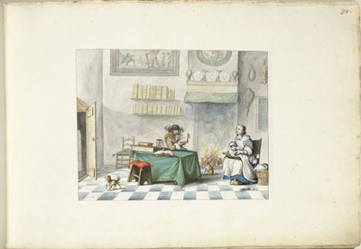 Gentleman Reading to a Lady by Gesina ter Borch (signed by artist)