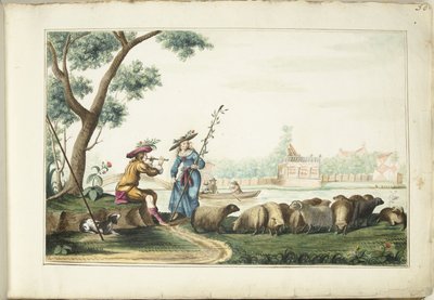 Pastoral Scene by a River by Gesina ter Borch (signed by artist)