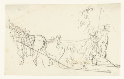 Couple in a Horse-Drawn Sleigh by Gesina ter Borch