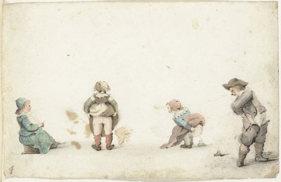 Four Children Relieving Themselves by Gesina ter Borch