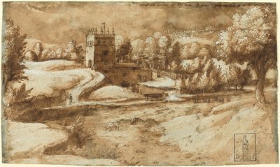 View near Rosora di Serra San Quirico by Gherardo Cibo