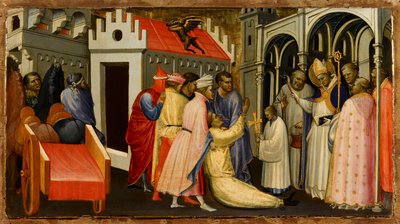 Saint Hugh of Lincoln Exorcises a Man Possessed by the Devil by Gherardo Starnina
