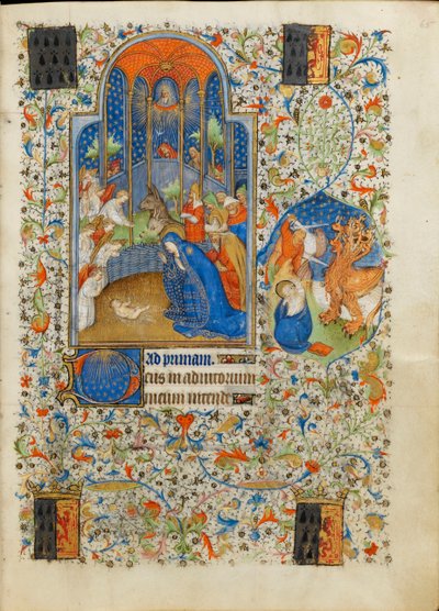 Nativity, Adoration of the Child. The Hours of Isabella Stuart by Giac Master