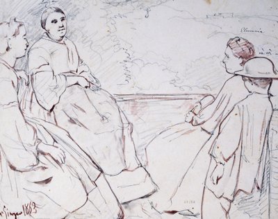 Gigante Family: His Wife Luisa, Daughters Elisa, Elenuccia and Nini by Giacinto Gigante