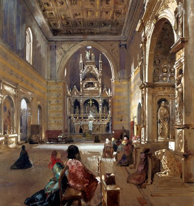 Interior of San Giovanni a Carbonara Church by Giacinto Gigante