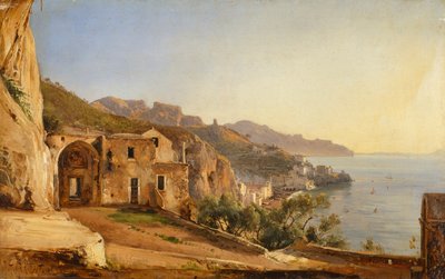 View of Amalfi from the Cave of the Capuchins by Giacinto Gigante