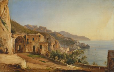 View of Amalfi from the cave of the Capuchins by Giacinto Gigante