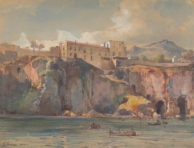 View of Cliffs near Amalfi by Giacinto Gigante