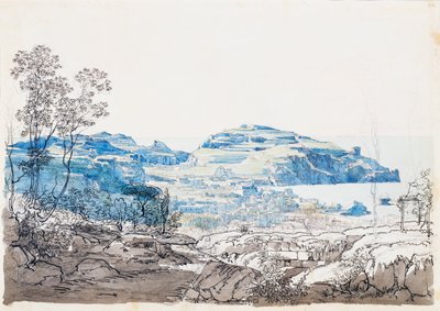 View of Ischia (Lacco Ameno), c. 1845 by Giacinto Gigante