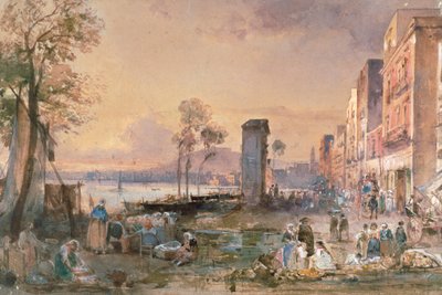 View of Naples from Marinella, by Giacinto Gigante by Giacinto Gigante