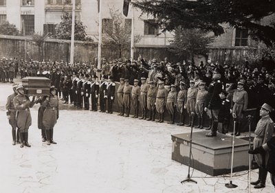 Benito Mussolini Presides Over a State Funeral of a Garibaldi Soldier by Giacomelli Giacomelli